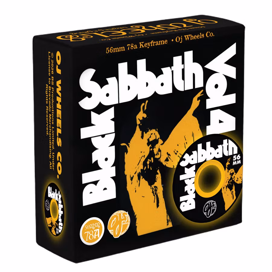 OJ Wheels Super Juice Cruiser Skateboard Wheels Key Frame Black Sabbath Vol 4 78a 56mm Black packaging – Nordic Skateboard Supply