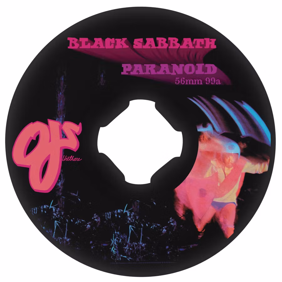 OJ Wheels Super Juice Cruiser Skateboard Wheels Chubbies Black Sabbath Paranoid 99a 56mm Black – Nordic Skateboard Supply