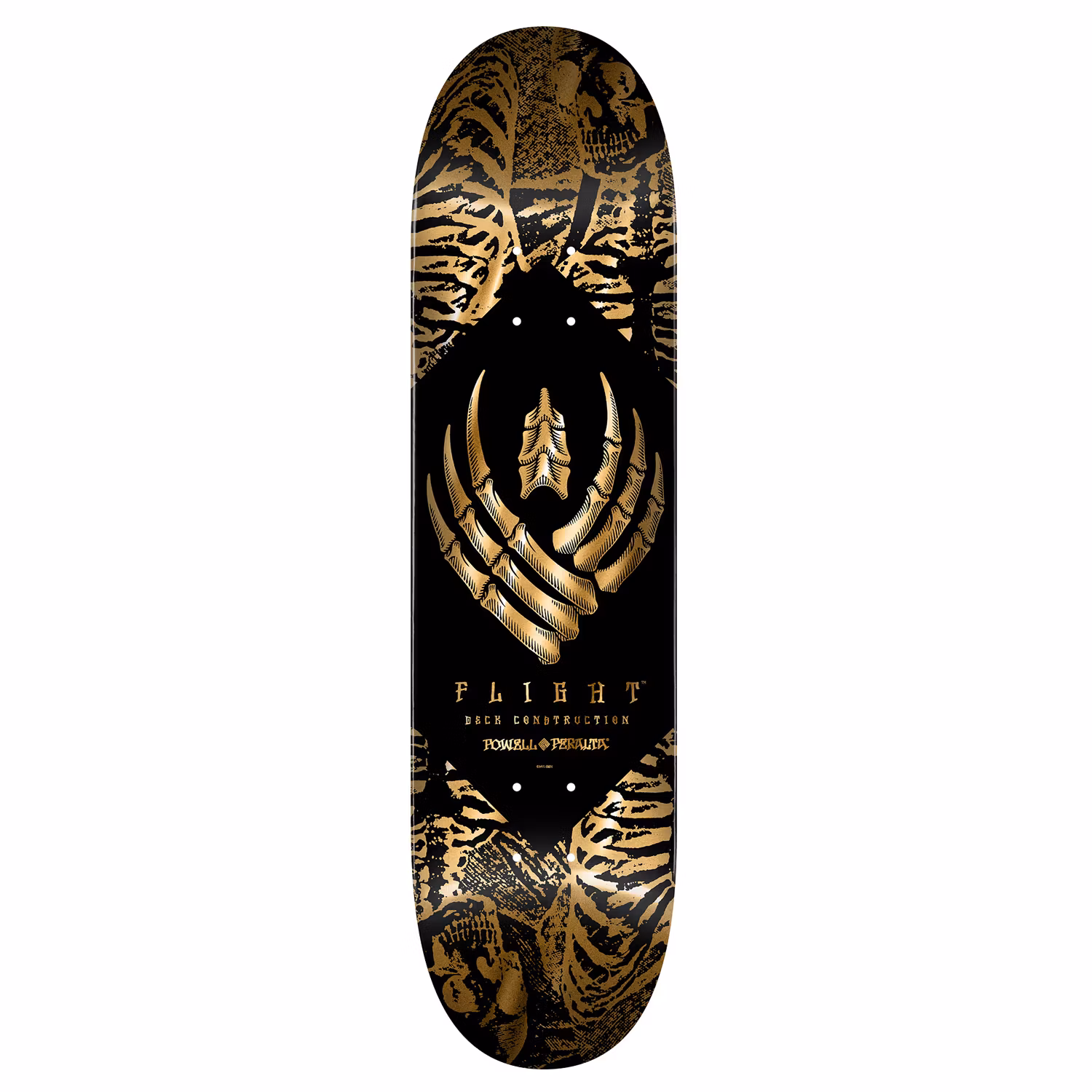 Powell Peralta Skeleton Flight Deck 8.63 inch Gold Foil – Nordic Skateboard Supply