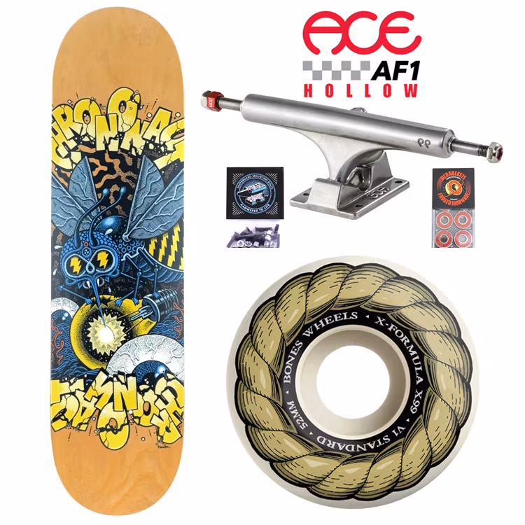 Chrononaut Bright Idea Twin Tail V4 ACE Trucks Pro Complete Skateboard Bones X-Formula Wheels 52mm – Nordic Skateboard Supply
