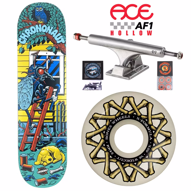 Chrononaut Bug Stair Pro ACE Trucks Complete Skateboard 54mm – Nordic Skateboard Supply