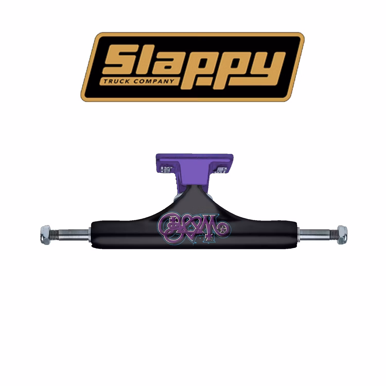 Slappy Trucks ST1 Hollow BAM 8.5 inch Hollow Skateboard Truck black purple BAM graphic – Nordic Skateboard Supply