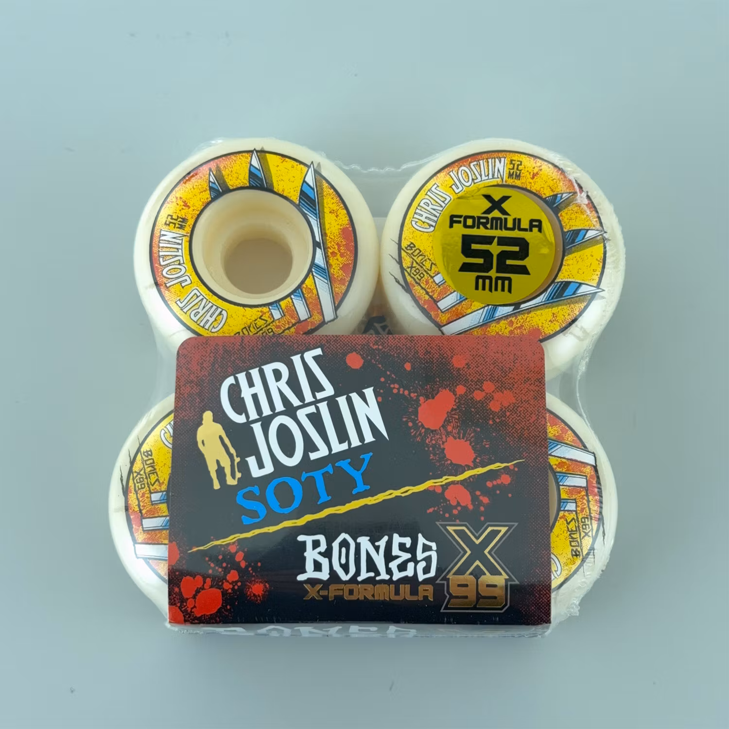 Bones X Formula Chris Joslin SOTY Slice Of Life V1 Skateboard Wheels 99a 52mm packaging – Nordic Skateboard Supply