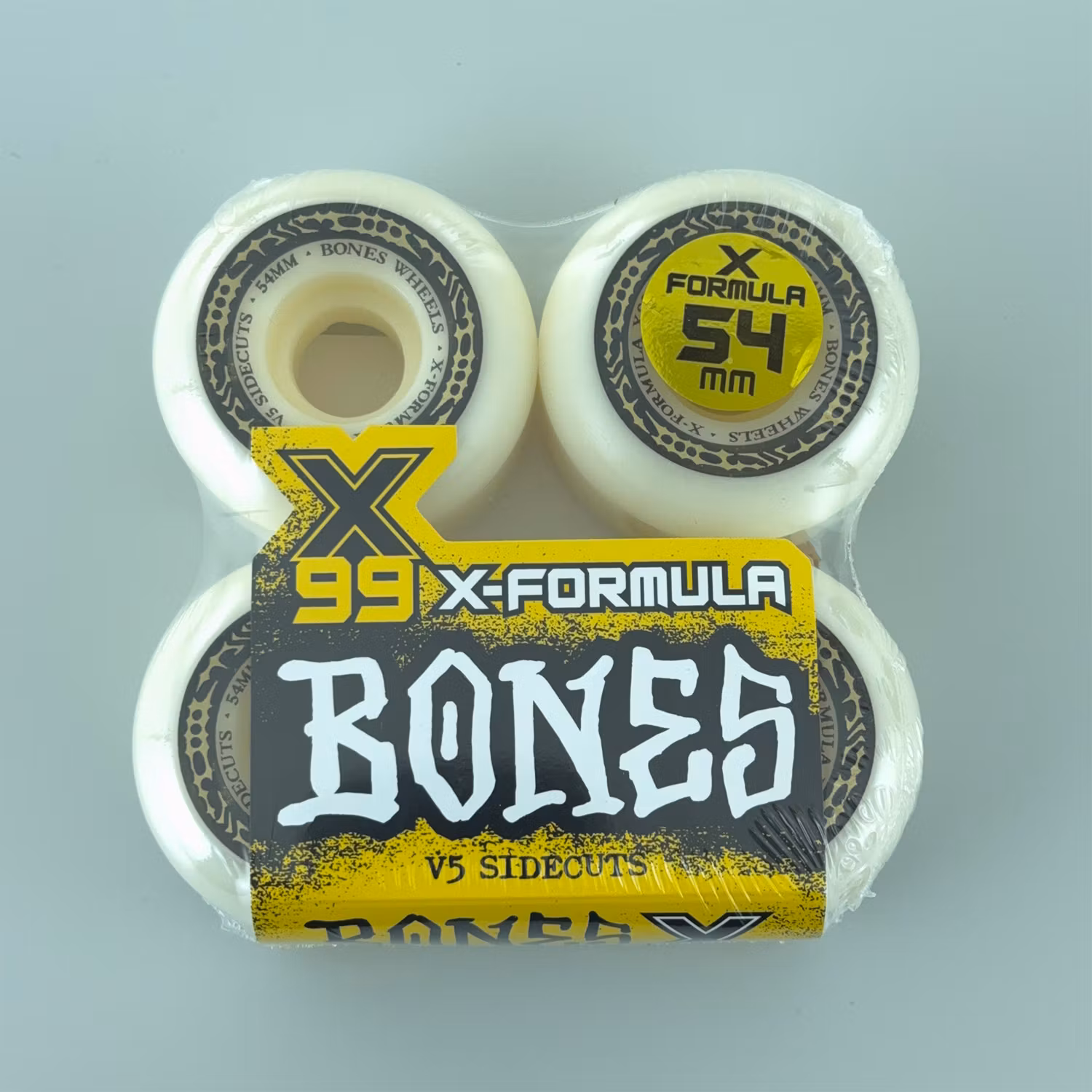 Bones Wheels X Formula Sidecuts V5 Skateboard Wheels 97a 54mm shape packaging – Nordic Skateboard Supply