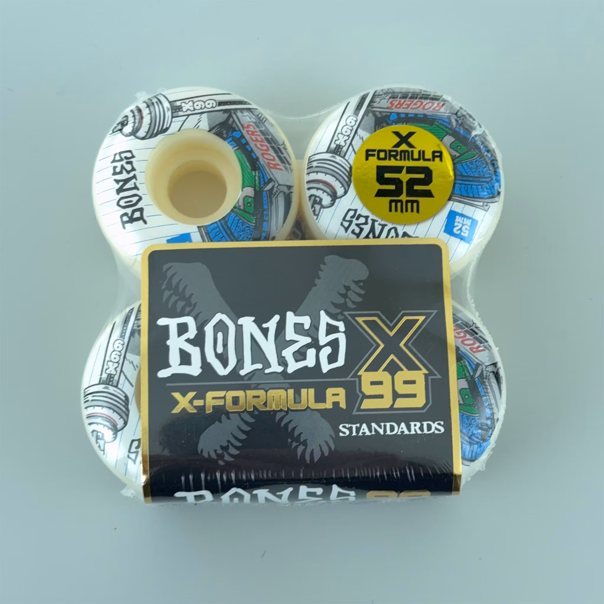 Bones X Formula TJ Rogers Centre V1 Skateboard Wheels 99a 52mm packaging – Nordic Skateboard Supply
