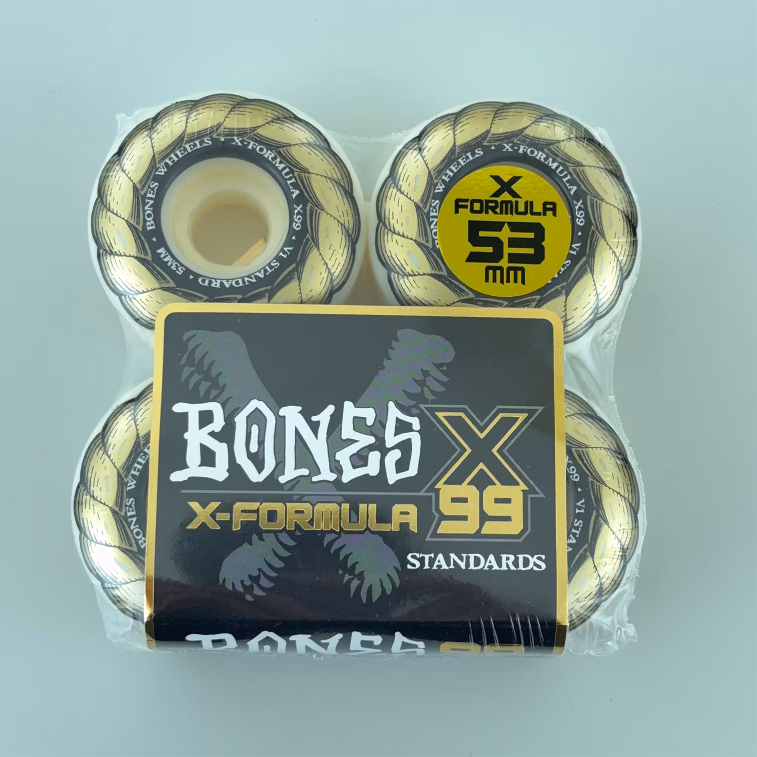Bones Wheels X Formula XF Standard V1 Skateboard Wheels 99a 53mm packaging – Nordic Skateboard Supply