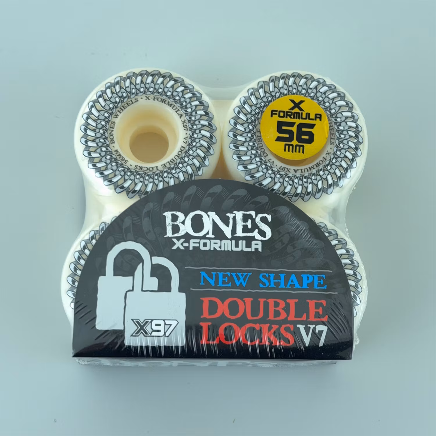 Bones Wheels X Formula Double Lock V7 Skateboard Wheels 97a 56mm packaging – Nordic Skateboard Supply