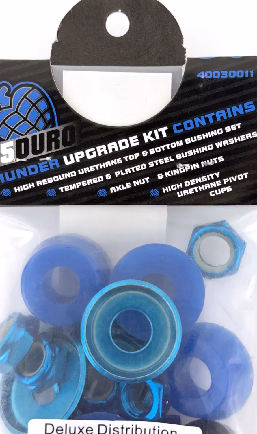 Thunder Trucks Rebuild Kit Skateboard Truck 95a blue contents – Nordic Skateboard Supply