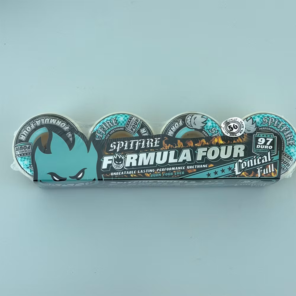 Spitfire Wheels Formula Four Conical Full Skateboard Wheels 97a 56mm packaging – Nordic Skateboard Supply