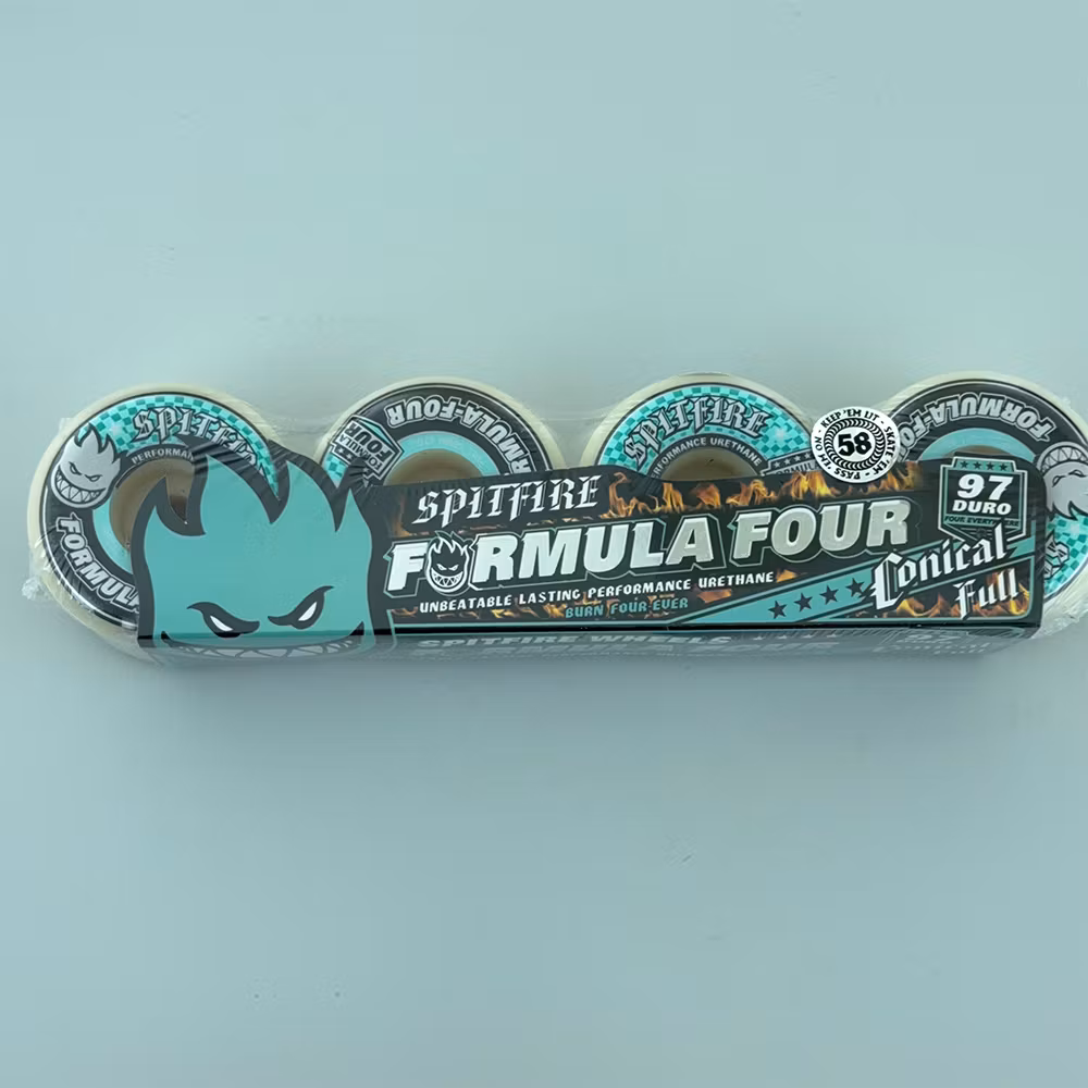Spitfire Wheels Formula Four Conical Full Skateboard Wheels 97a 58mm packaging – Nordic Skateboard Supply