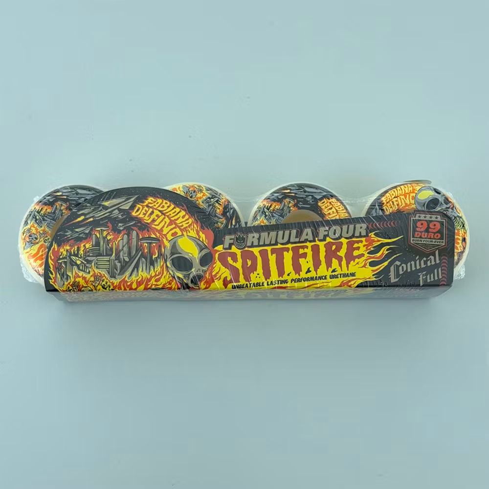 Spitfire Wheels Formula Four Conical Full Fabiana Invasion Skateboard Wheels 99a 54mm packaging – Nordic Skateboard Supply