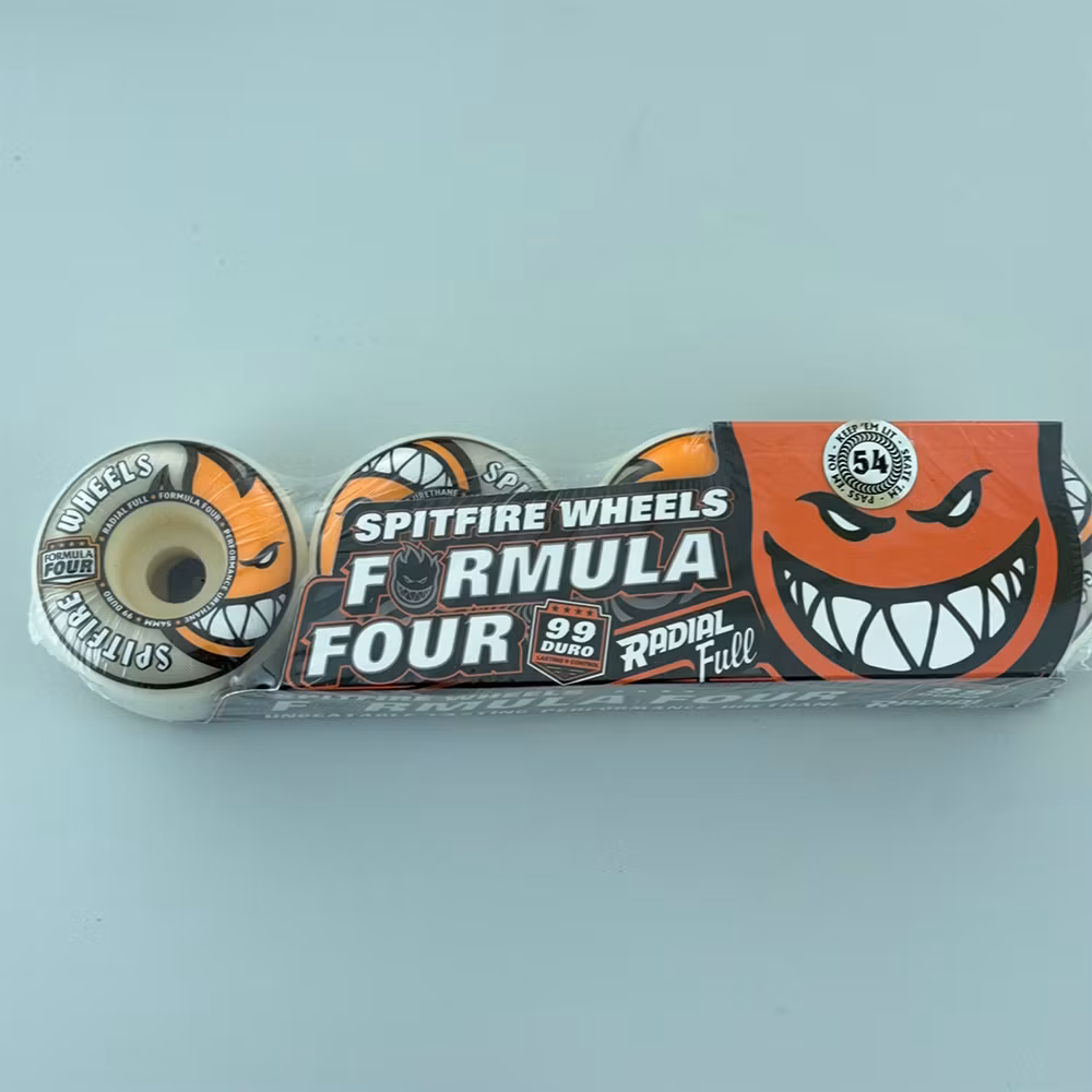 Spitfire Wheels Formula Four Radial Full Skateboard Wheels 99a 54mm packaging – Nordic Skateboard Supply