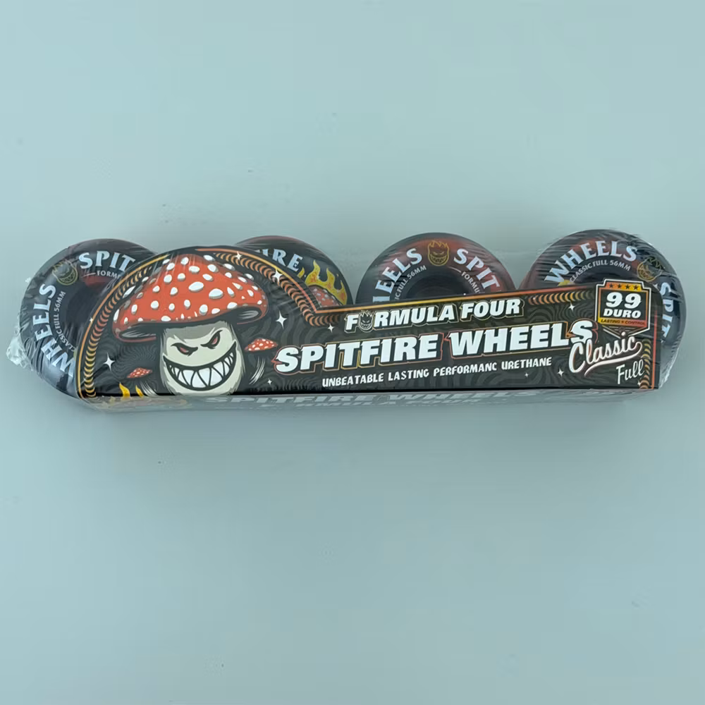Spitfire Wheels Formula Four Classic Full Shroom Swirl Skateboard Wheels 99a 56mm red black packaging – Nordic Skateboard Supply
