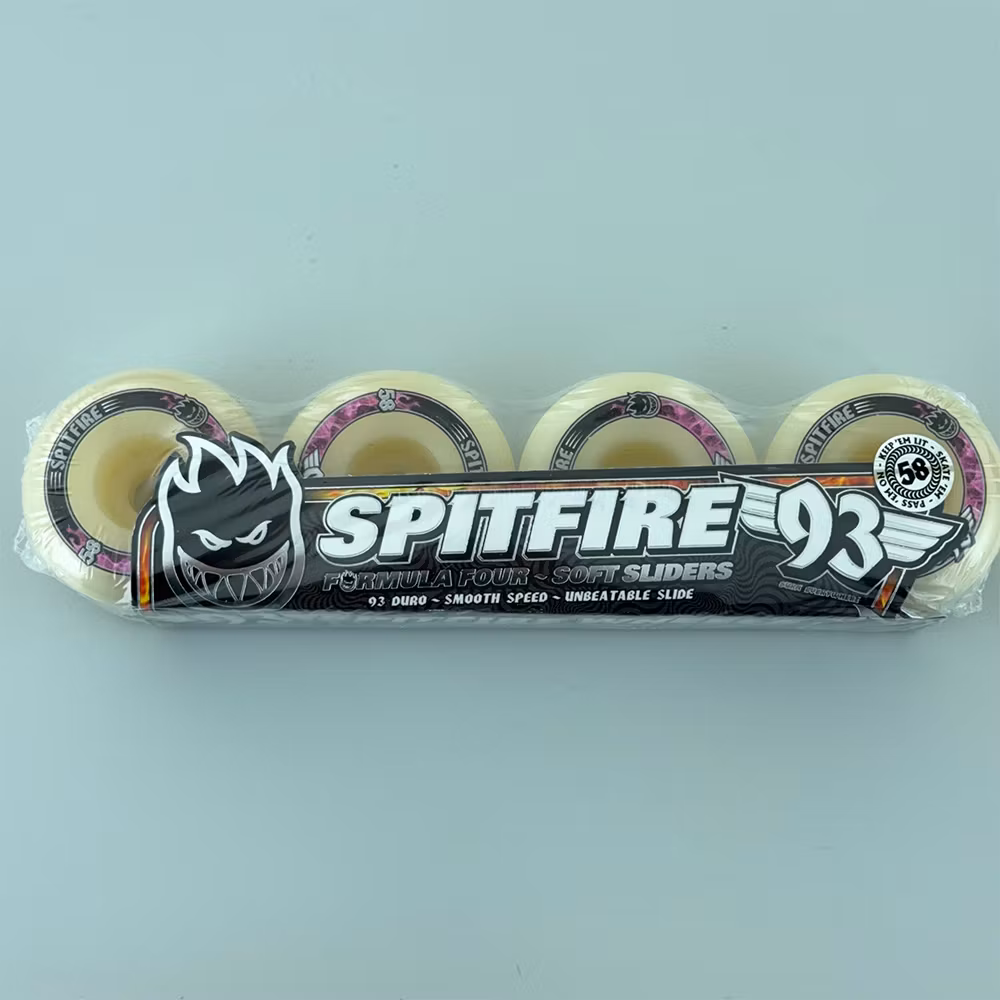Spitfire Wheels Formula Four Soft Sliders Radials Skateboard Wheels 93a 56mm packaging – Nordic Skateboard Supply