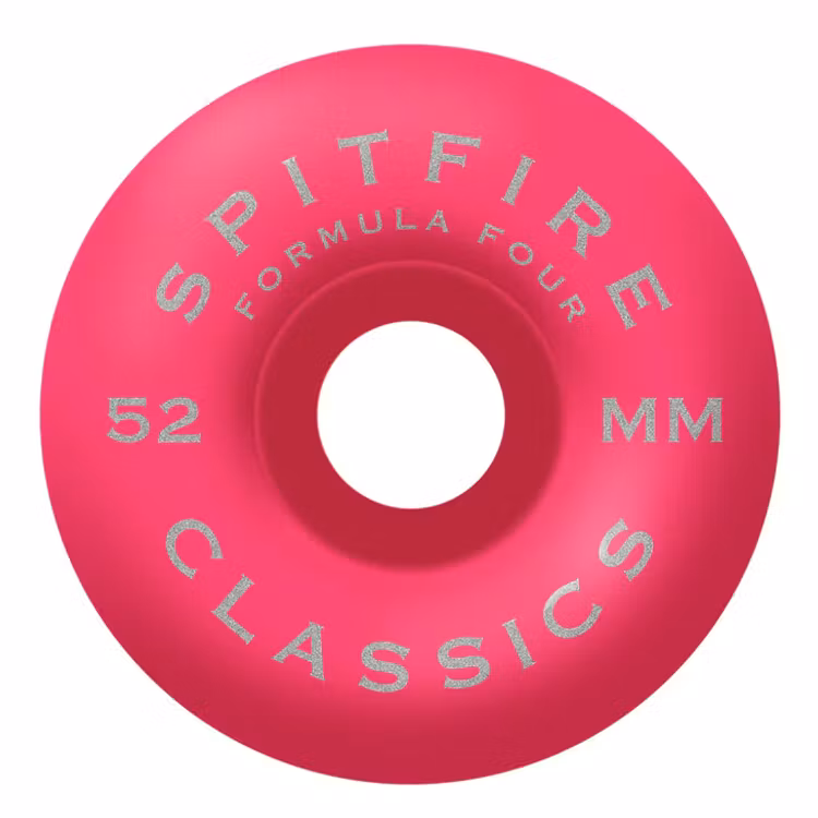 Spitfire Wheels Formula Four Classic Skateboard Wheels 99a 52mm Pink – Nordic Skateboard Supply
