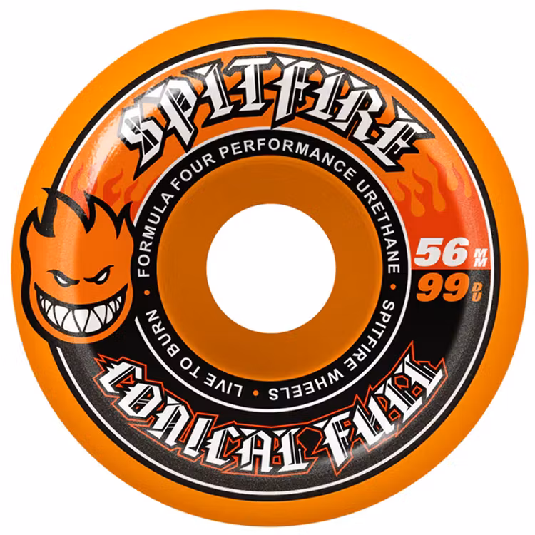 Spitfire Wheels Formula Four Conical Full Orange Skateboard Wheels 99a 56mm – Nordic Skateboard Supply