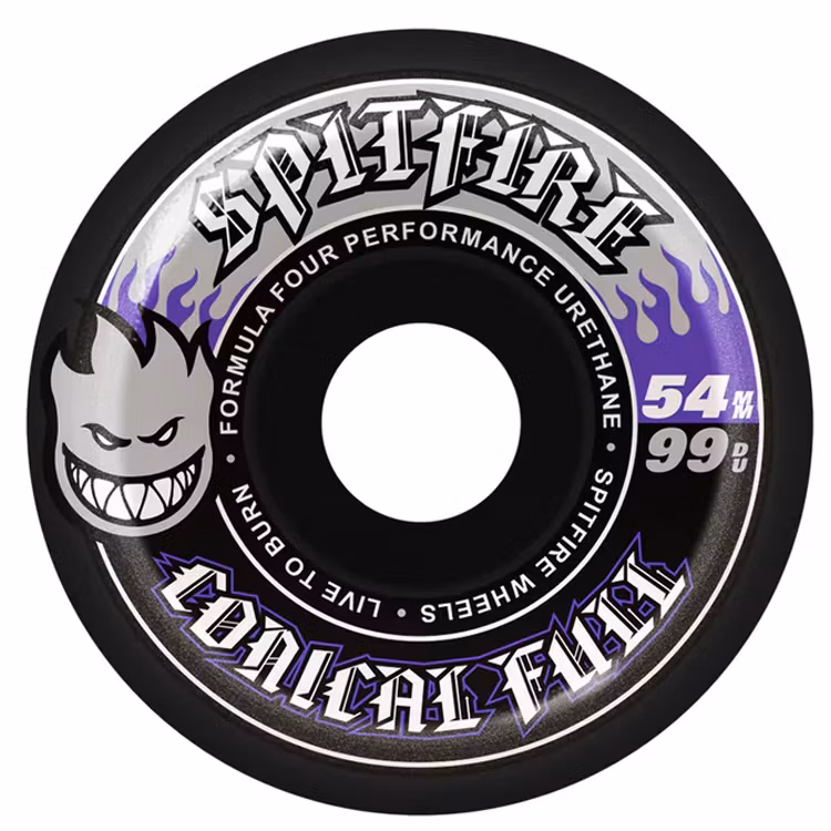 Spitfire Wheels Formula Four Conical Full Black Skateboard Wheels 99a 54mm – Nordic Skateboard Supply