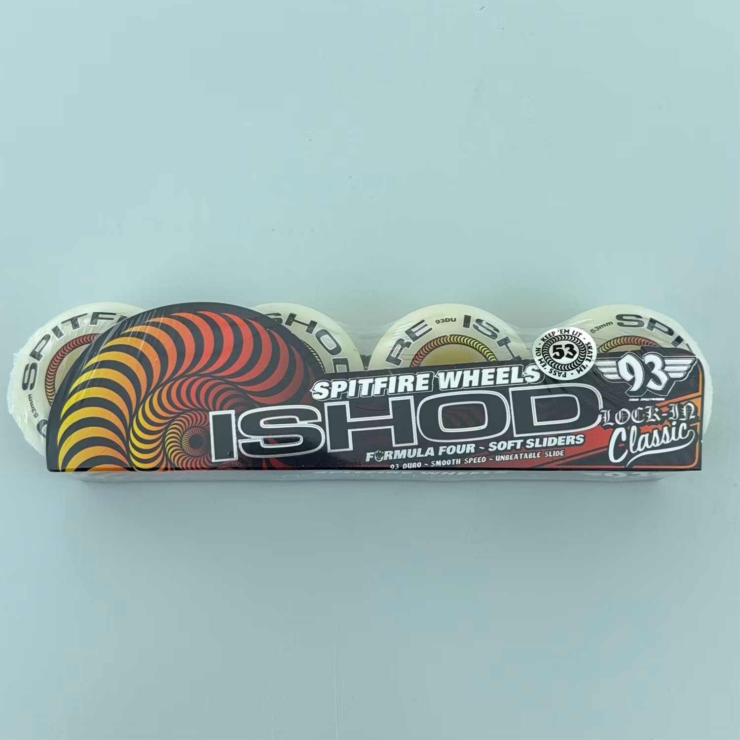 Spitfire Wheels Formula Four Soft Sliders Ishod Lockin Classics 53mm 93a packaging - Nordic Skateboard Supply