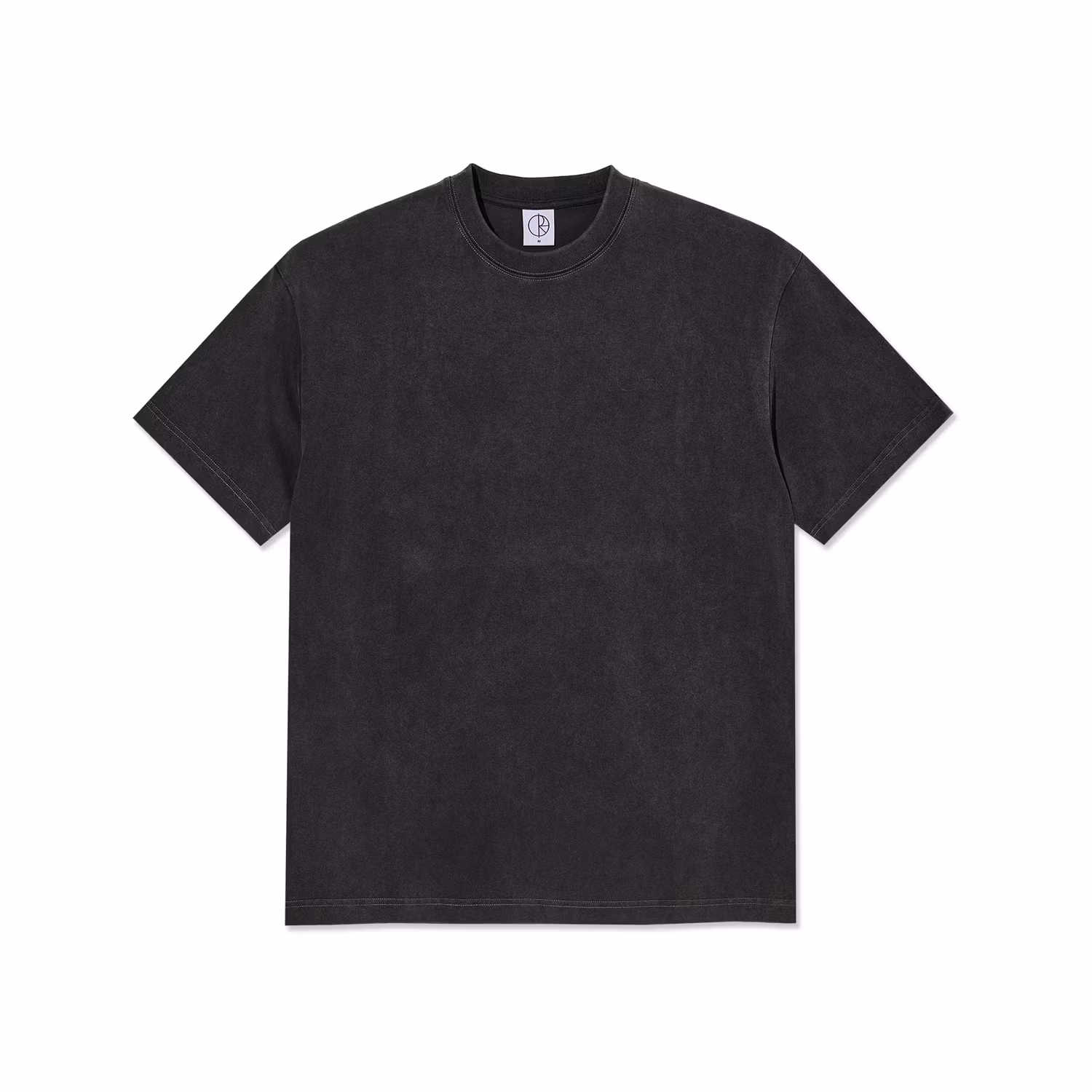 Polar Skate Co Contrast Tee Stroke Logo Silver Black Black - Nordic Skateboard Supply