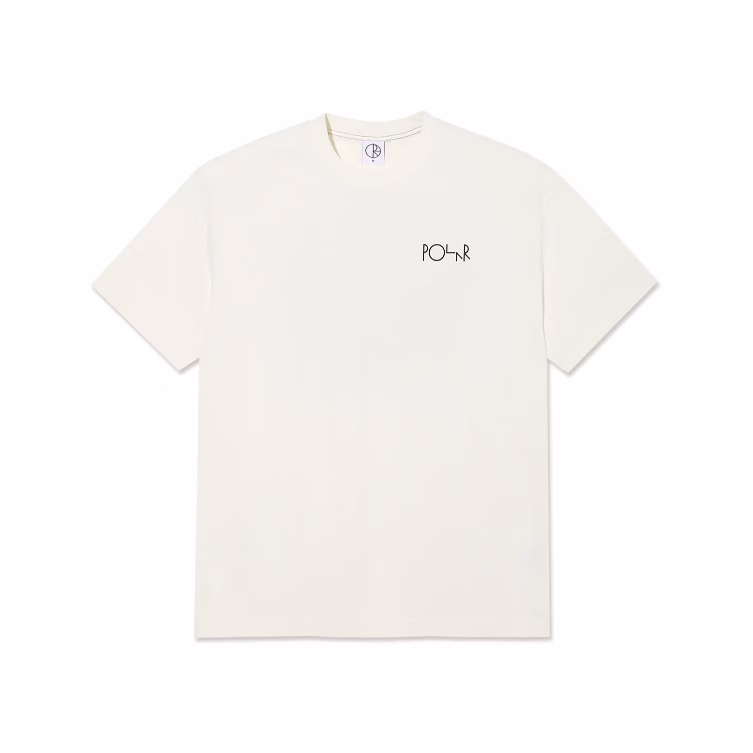Polar Skate Co Contrast Tee Fill Logo Ivory Black - Nordic Skateboard Supply