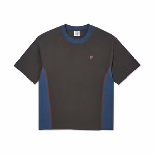 Polar Skate Co Surf Panel Tee Dirty Black Grey Blue