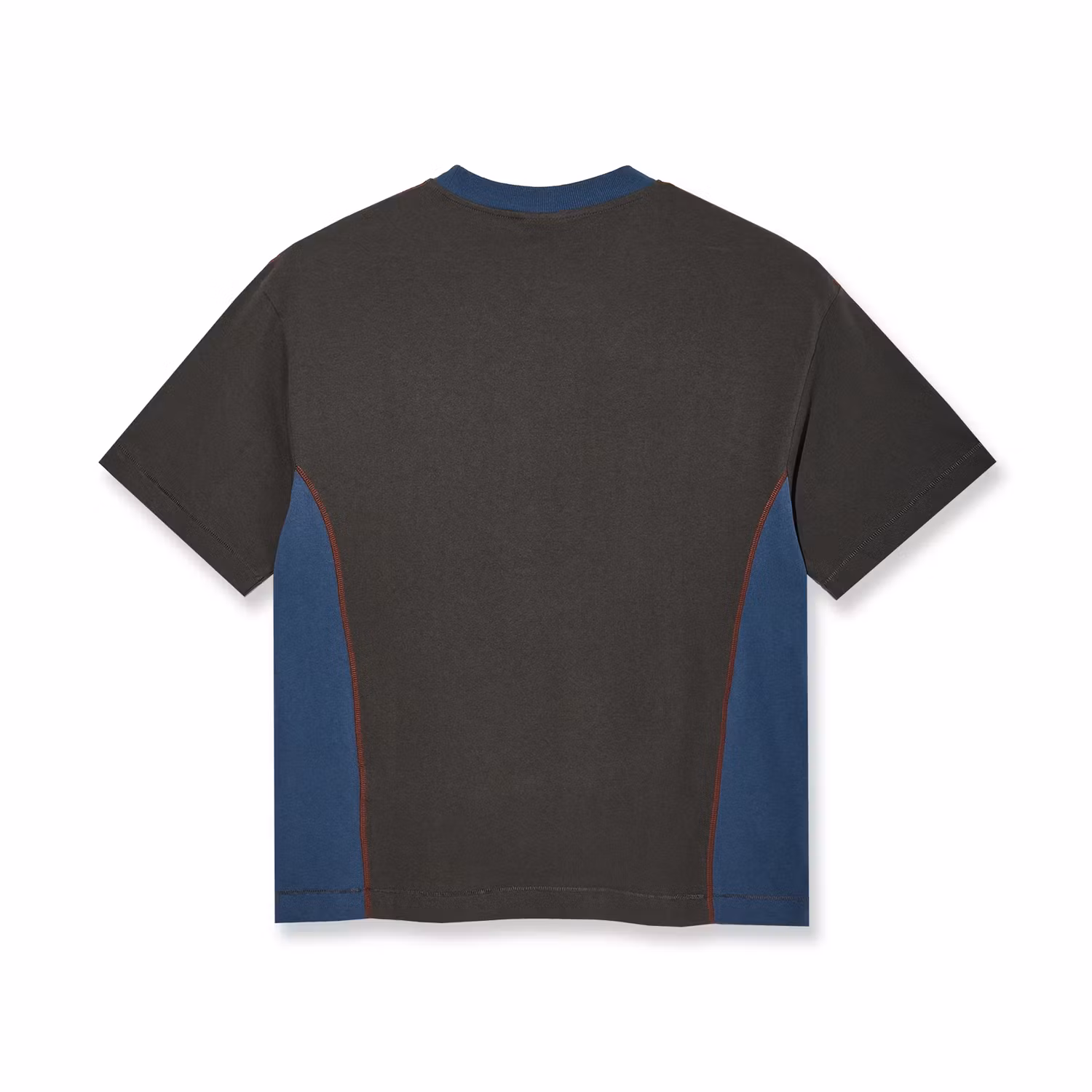 Polar Skate Co Surf Panel Tee Dirty Black Grey Blue back - Nordic Skateboard Supply