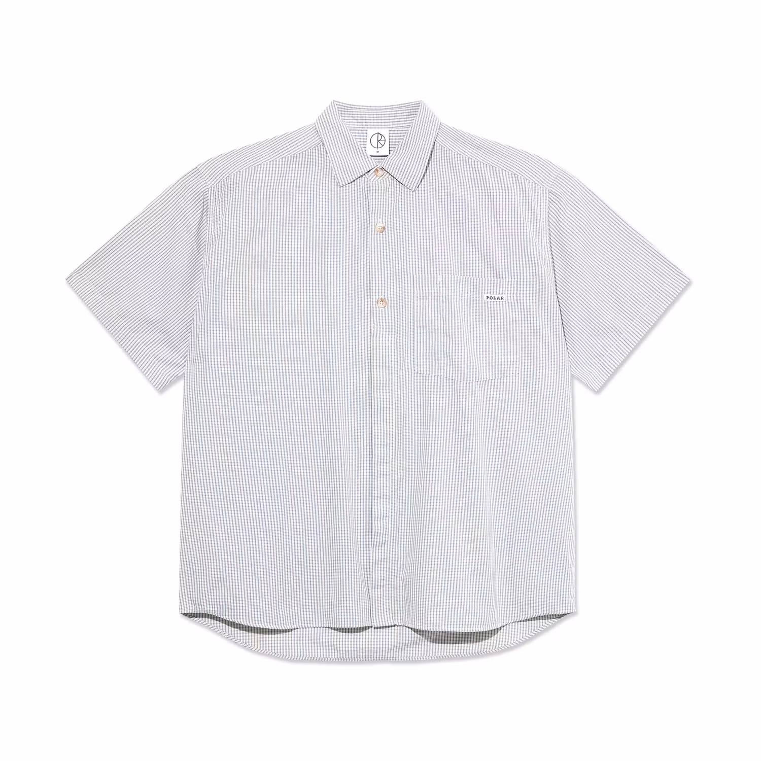 Polar Skate Co Mitch Shirt Blue Check - Nordic Skateboard Supply