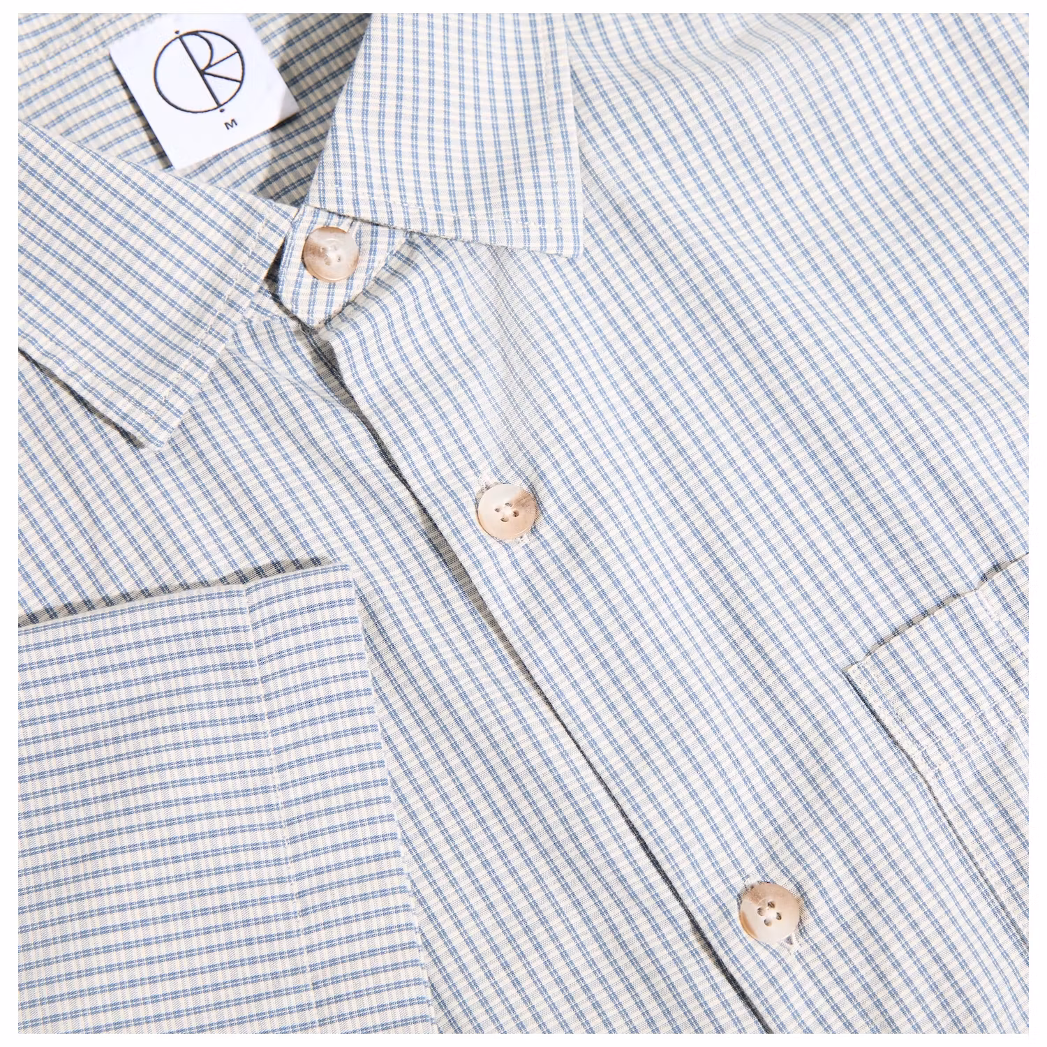 Polar Skate Co Mitch Shirt Blue Check neck - Nordic Skateboard Supply