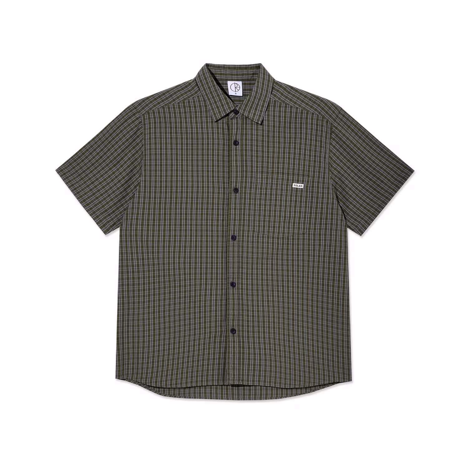 Polar Skate Co Mitchell Shirt Black Green - Nordic Skateboard Supply