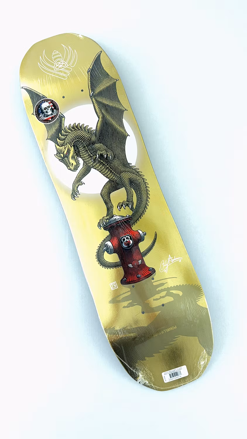 Powell Peralta Andy Anderson Hydrant Flight Deck 8.4 Gold Foil graphic – Nordic Skateboard Supply