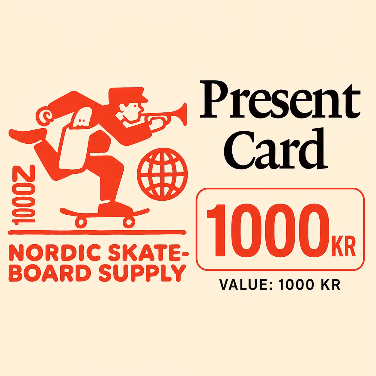 Nordic Skateboard Supply Present Card 1000kr - Nordic Skateboard Supply