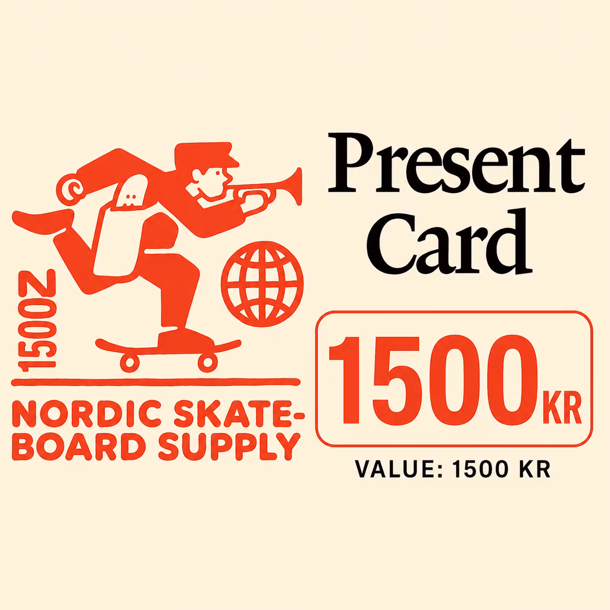 Nordic Skateboard Supply Present Card 1500kr - Nordic Skateboard Supply