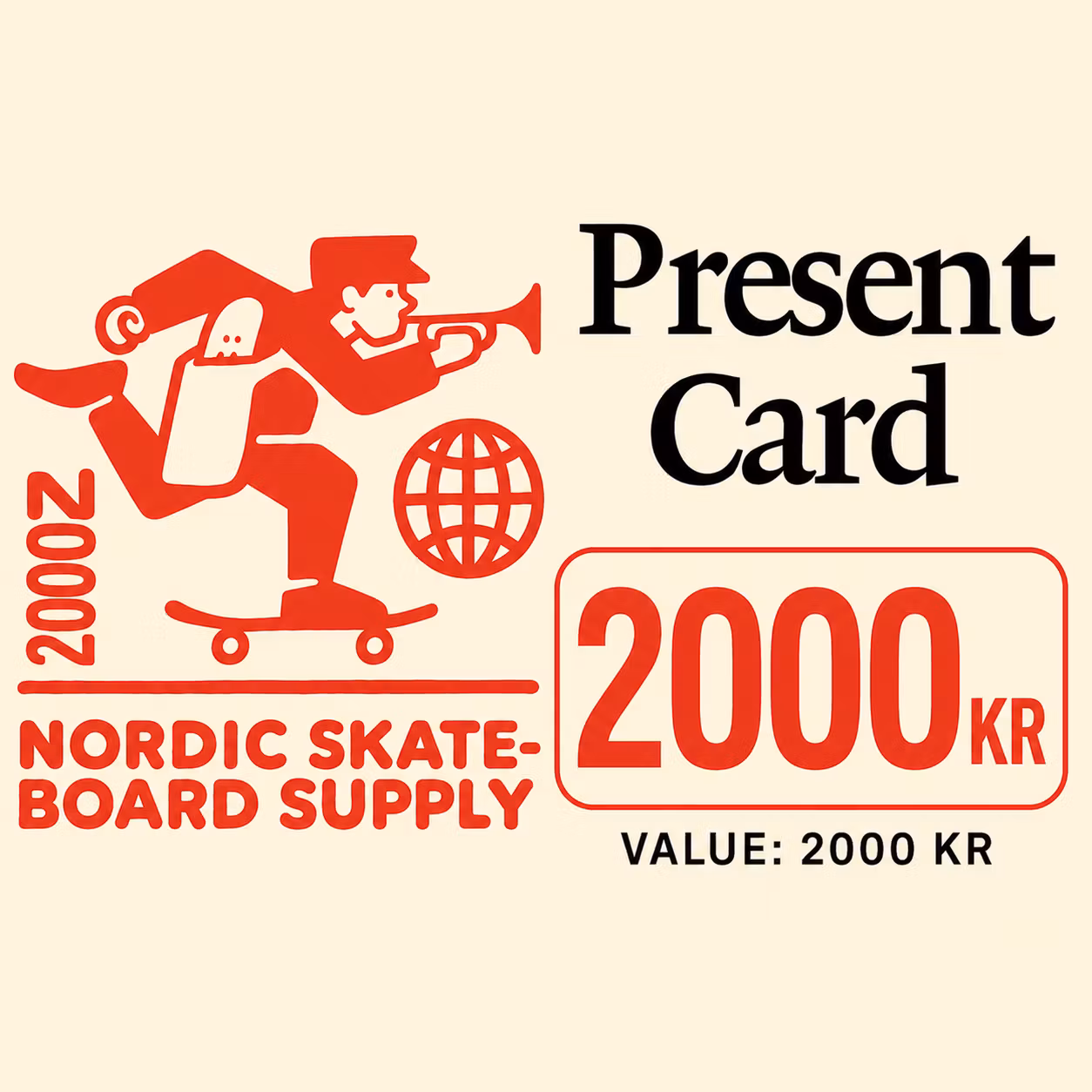 Nordic Skateboard Supply Present Card 2000kr - Nordic Skateboard Supply