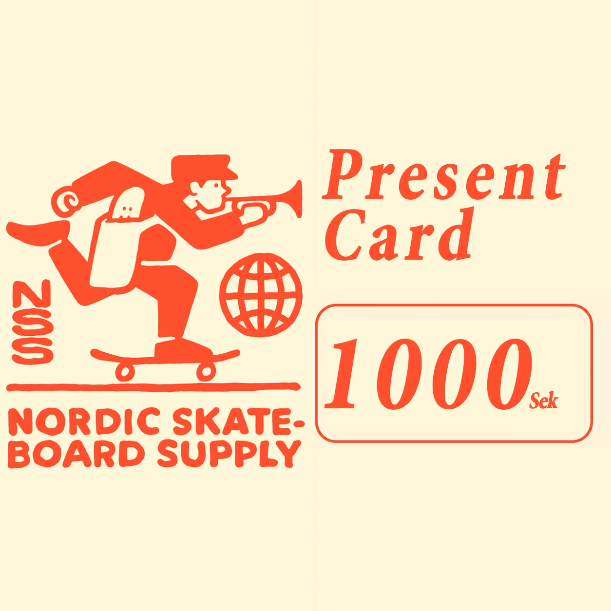 Nordic Skateboard Supply Present Card 1000kr - Nordic Skateboard Supply