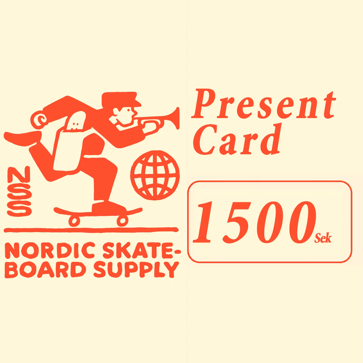 Nordic Skateboard Supply Present Card 1500kr - Nordic Skateboard Supply