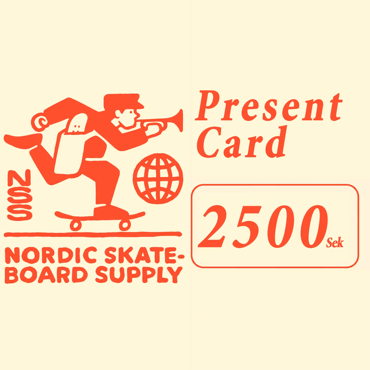 Nordic Skateboard Supply Present Card 2500kr - Nordic Skateboard Supply