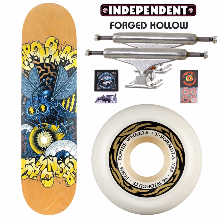 Chrononaut Bright Idea Twin Tail V4 Pro Complete Skateboard Bones X-Formula Wheels 56mm – Nordic Skateboard Supply