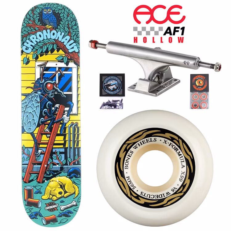 Chrononaut Bug Stair Pro ACE Trucks Complete Skateboard 56mm – Nordic Skateboard Supply