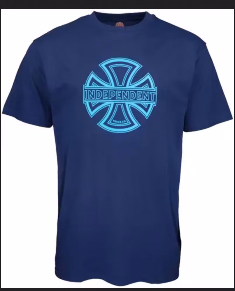 T-Shirt Independent Convex Logo Dark Navy - Nordic Skateboard Supply