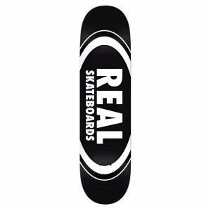 Skateboard Real Skateboards Team Oval Black 8,25''