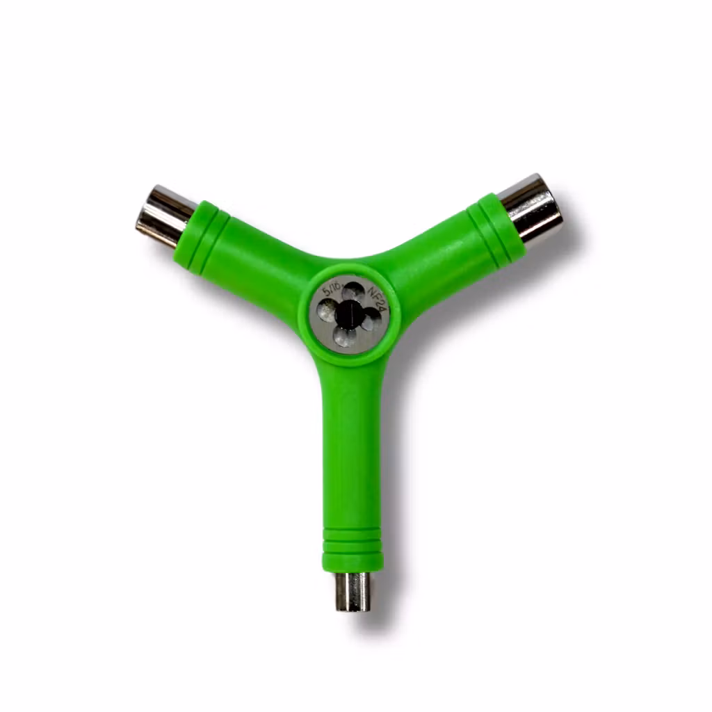 Skateboard Y Tool With Rethreader green – Nordic Skateboard Supply