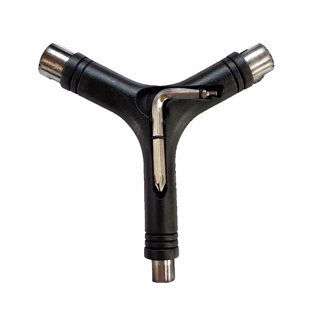 Skateboard Y Tool With Rethreader black back side – Nordic Skateboard Supply