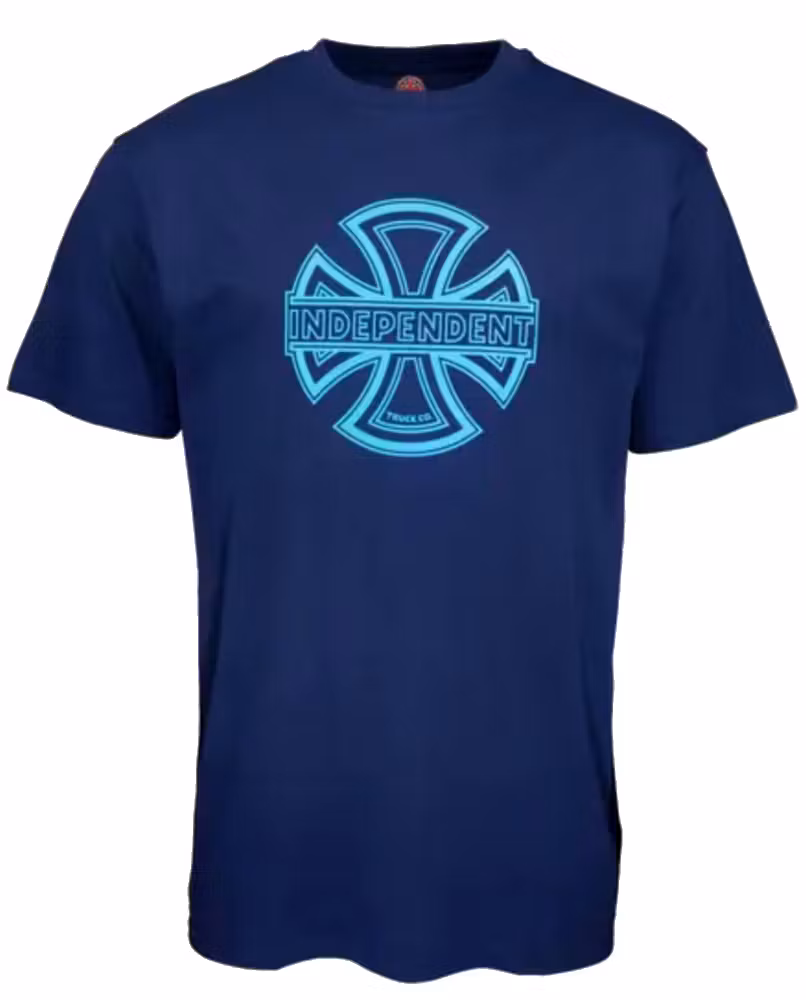 T-Shirt Independent Convex Logo Dark Navy - Nordic Skateboard Supply