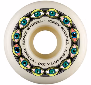 Bones Wheels X-Formula Torey Pudwill Frying Eyes V2 Locks 97a 53mm