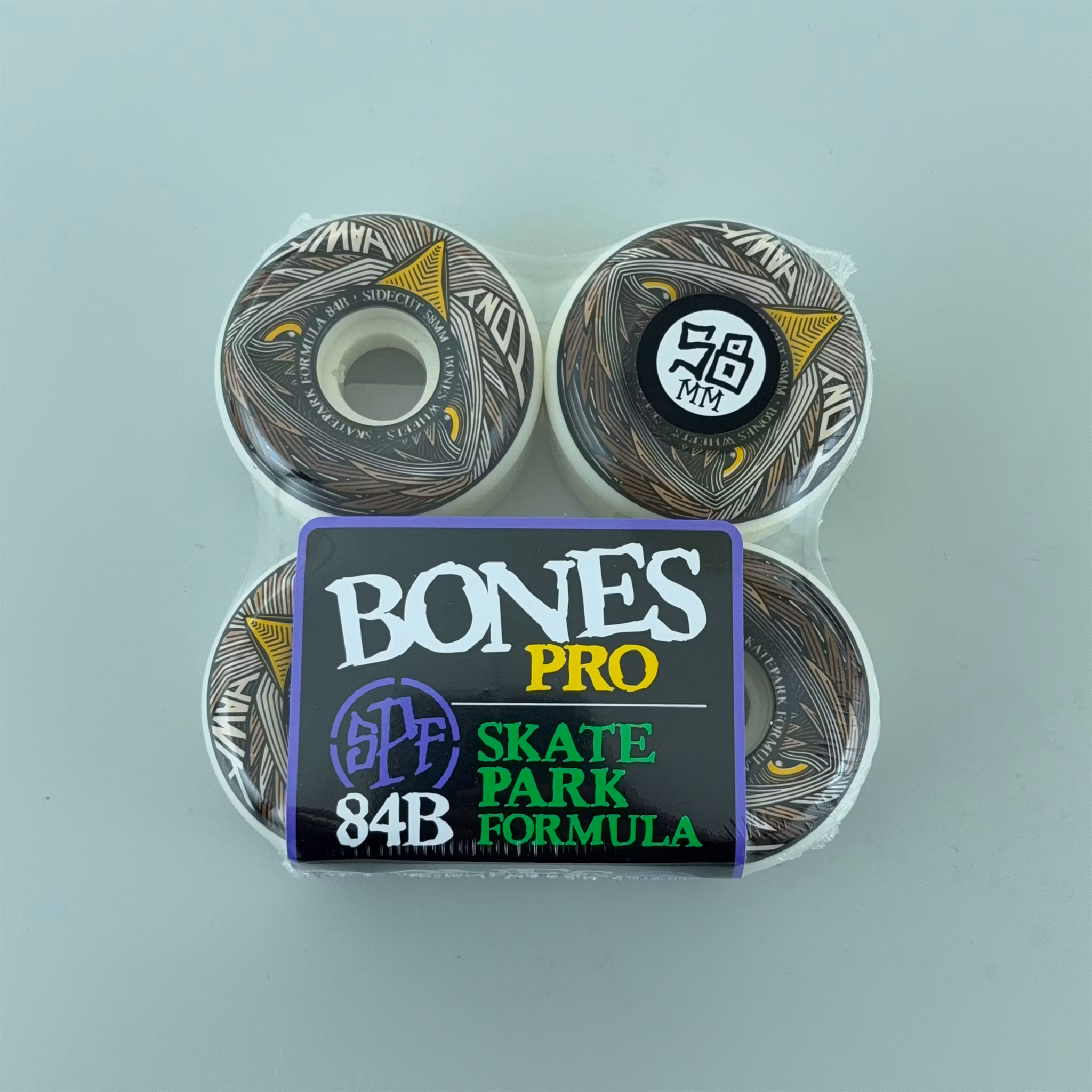 Bones SPF Skateperk Formula P5 sidecut Night Hawk Skateboard Wheels 84b 58mm packiging – Nordic Skateboard Supply