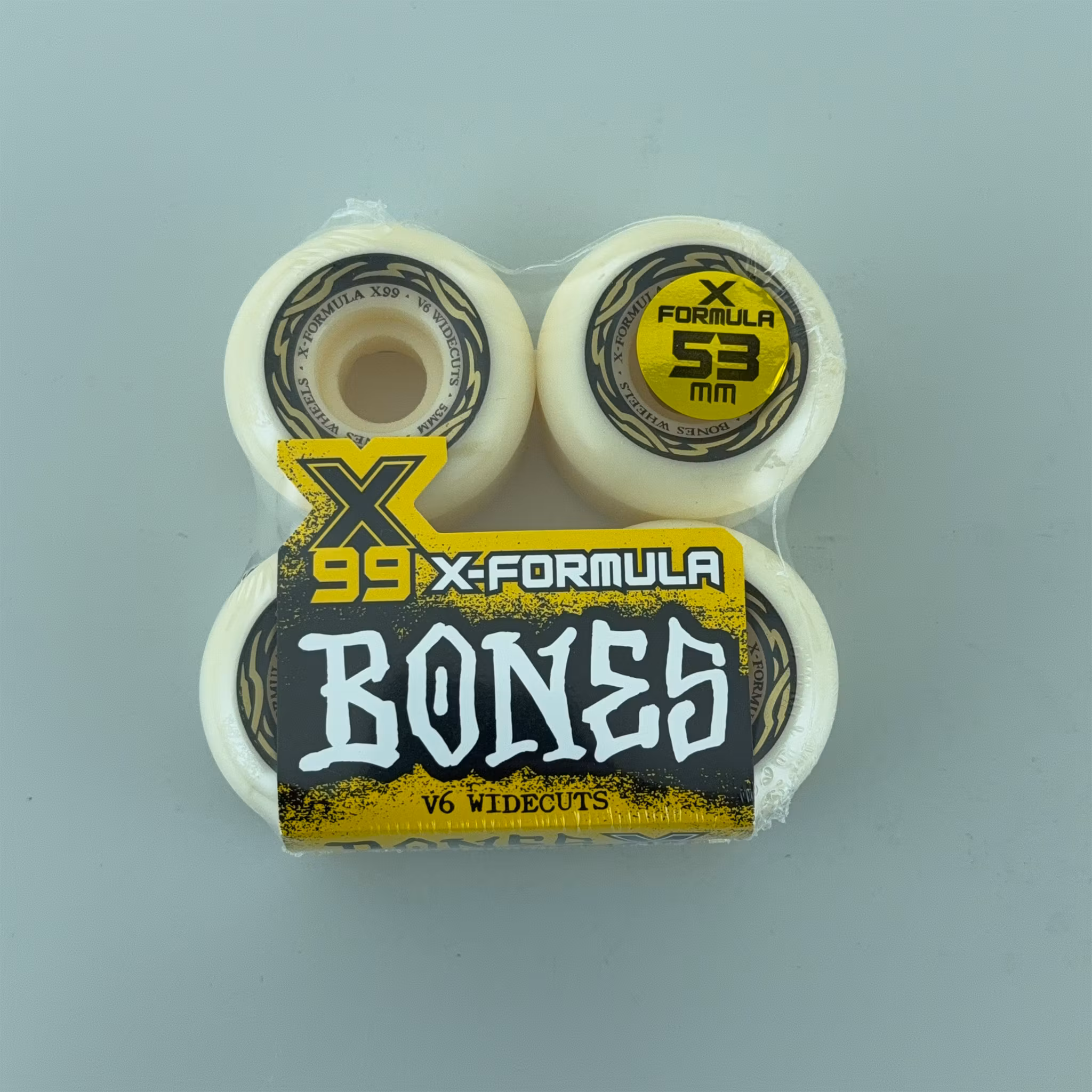 Bones Wheels X Formula Widecuts V6 Skateboard Wheels 99a 53mm packiging – Nordic Skateboard Supply