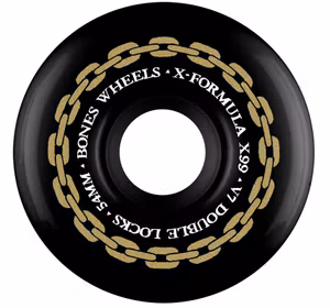 Bones Wheels X Formula V7 Double Locks Black 99a 54mm