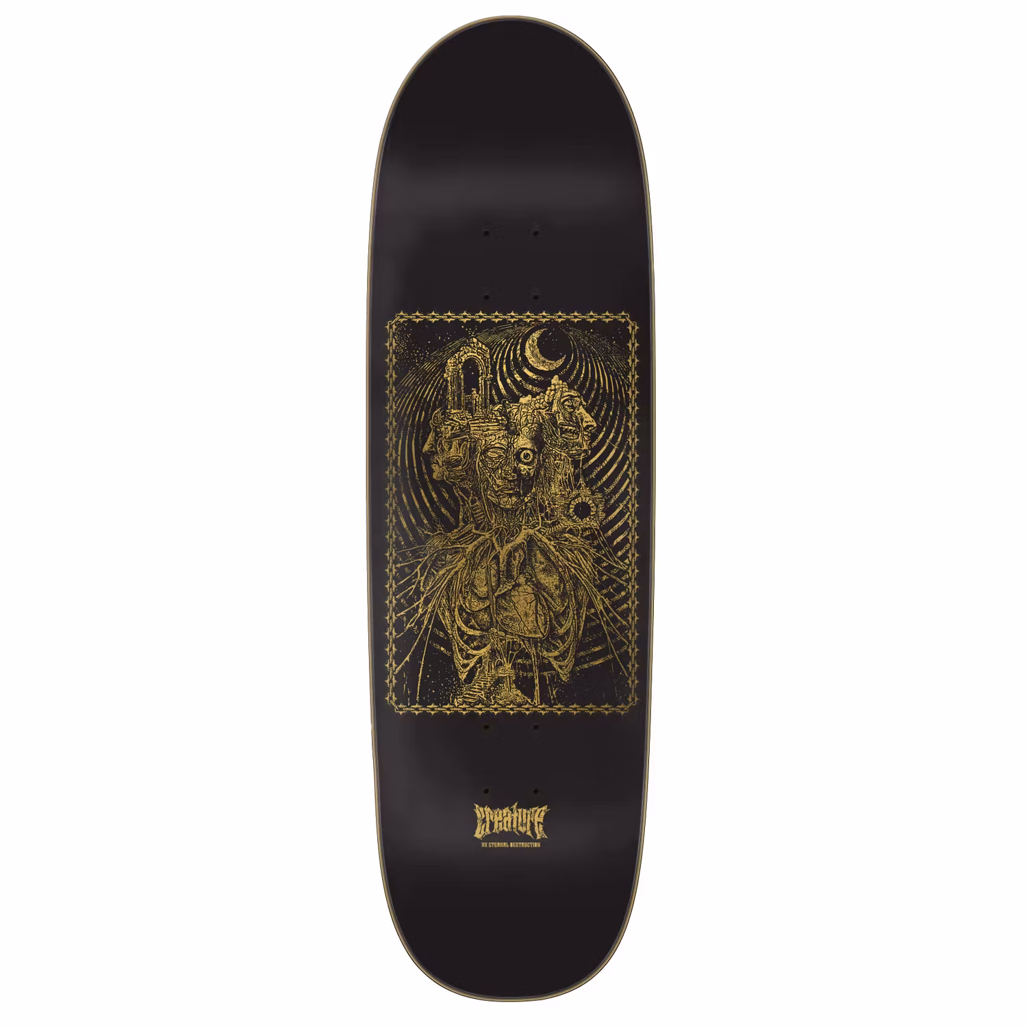 Skateboard Creature VX Fortress LG Black/Gold 9.25 inch - Nordic Skateboard Supply