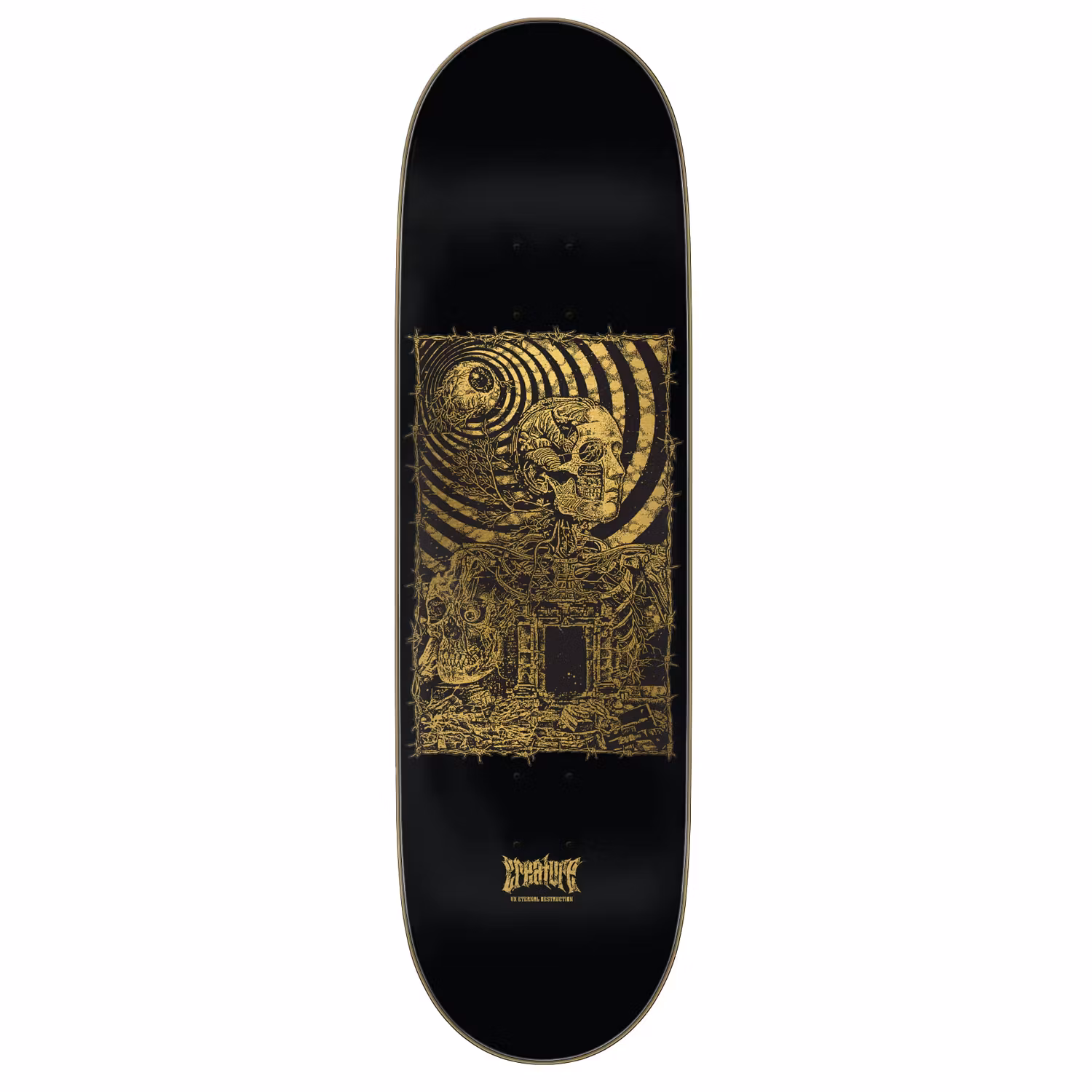 Skateboard Creature VX Fortress SM Black/Gold 9.0 inch - Nordic Skateboard Supply