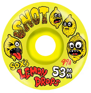 Snot Wheels Sox Lemon Drops Conical Yellow 53mm 99a